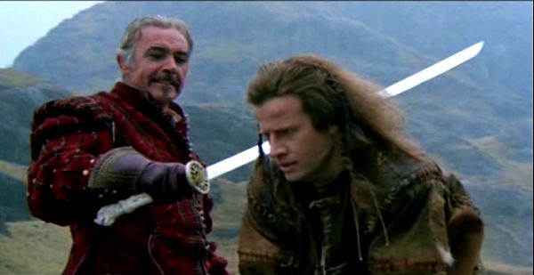 Highlander: Juan Sanchez Ramirez (Sean Connery) et Connor MacLeod/Nash (Christophe Lambert)