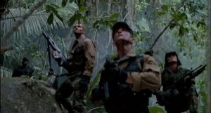 Predator: Dutch (Arnold Schwartzenager), Mac (Bill Duke), Poncho (Richard Chaves), Billy (Sonny Landham) et Blain (Jesse Ventura)