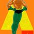 Aquaman le dessin animé - pose du héros