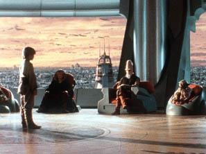 Le jeune Anakin face à Yoda et son conseil
