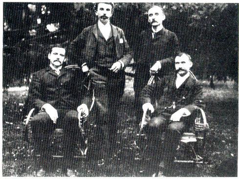 American Mutoscope (de gauche à droite):
H.N. Martin, William K. Dickson, Herman Caster et E.B. Koopman.