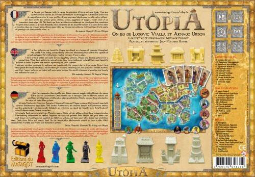 Utopia: dos de la boîte de jeu