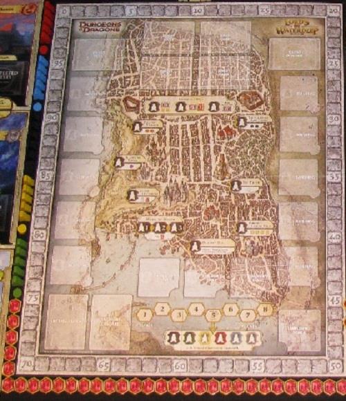 Le plateau représentant la cité de Waterdeep.