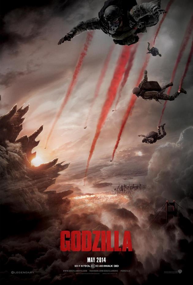 Affiche teaser d'annonce du film Godzilla