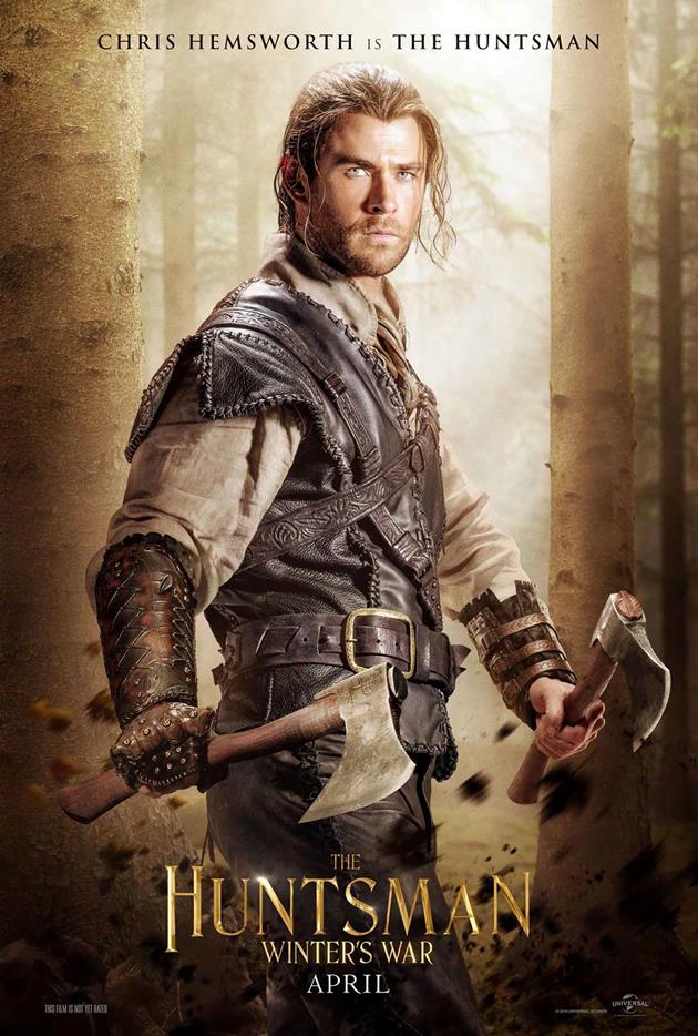 Affiche américaine : Chris Hemsworth est le chasseur