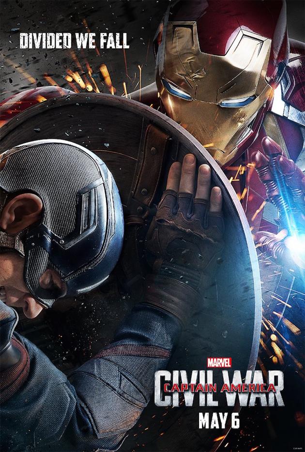 Affiche teaser Américaine : Iron Man vs Captain America