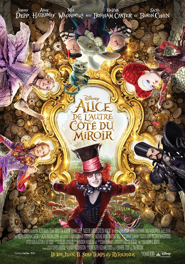 Affiche française d'Alice de l'autre côté du miroir