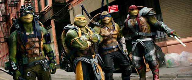 Les 4 Tortues Ninja issues de la bande annonce