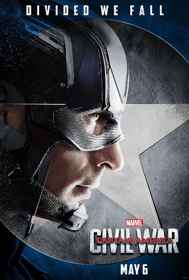 Affiche "Divided We Fall" - Tous avec Captain America