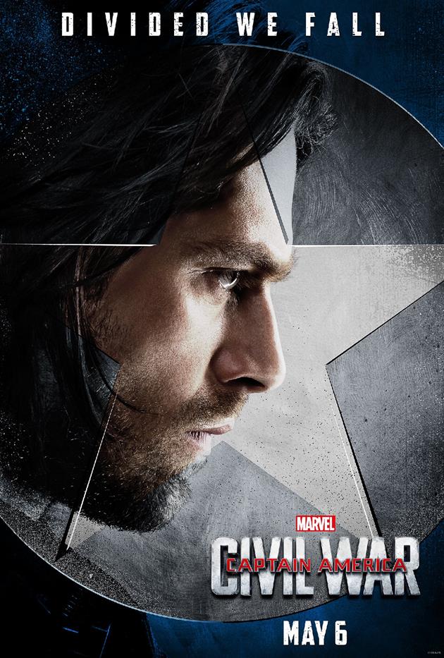 Affiche "Divided We Fall" - Bucky Barnes du côté du Captain