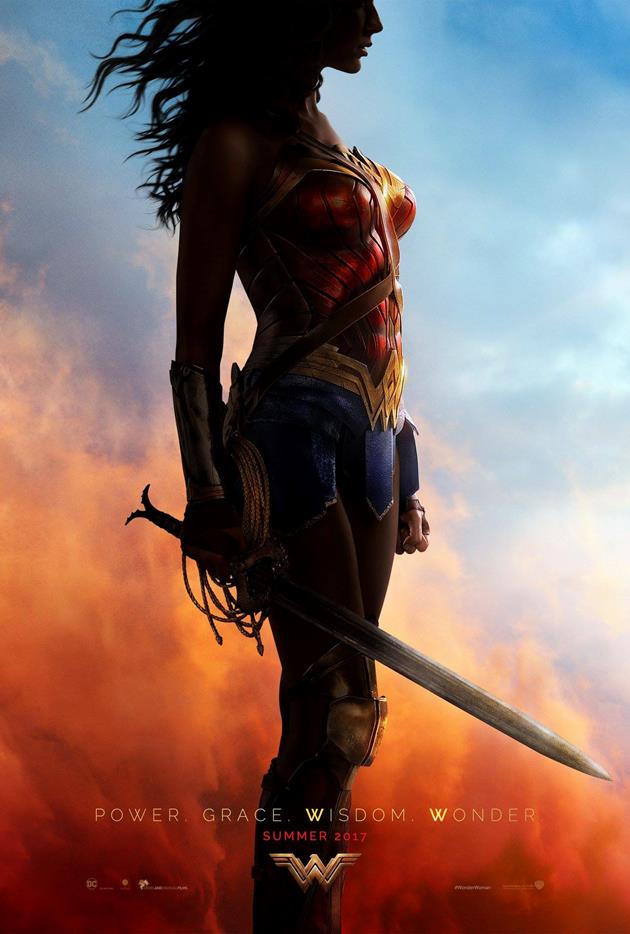 Affiche teaser américaine de Wonder Woman "Power, Grace, Wisdom, Wonder"