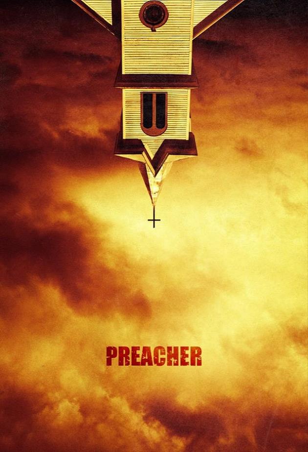 Affiche Preacher - Eglise retournée ou antéchrist ?