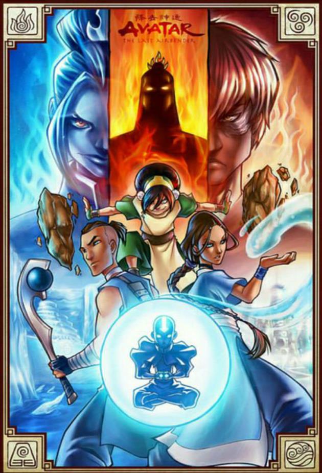 Affiche Avatar The Last Airbender façon carte