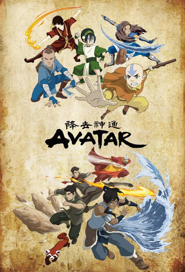 Affiche Avatar The Last Airbender l'ensemble des personnages