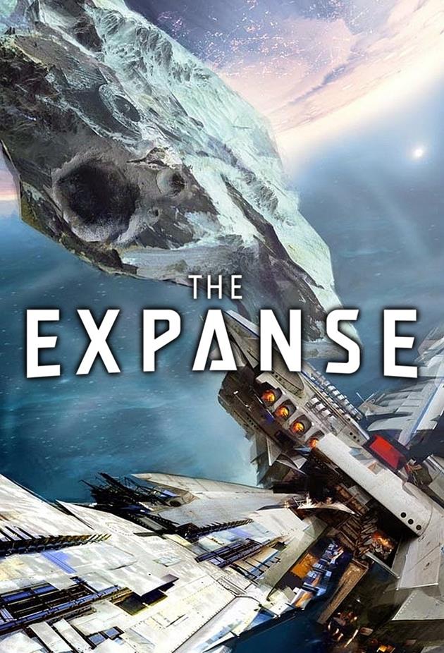 Affiche The Expanse - la station et un astéroide