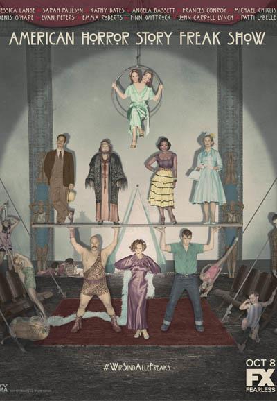 Affiche American Horror Story saison 4 Freak Show - Etoiles du cirque
