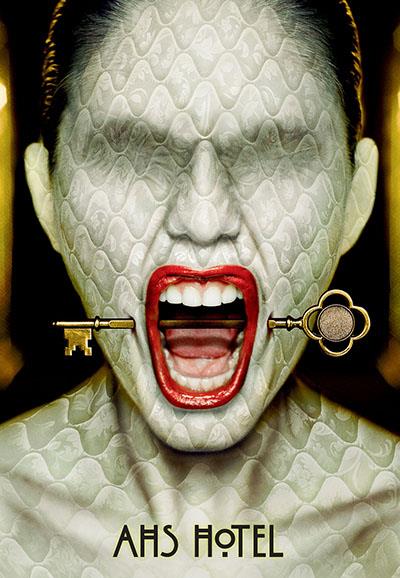 Affiche American Horror Story saison 5 Hotel - Piercing clé et peau matelassée