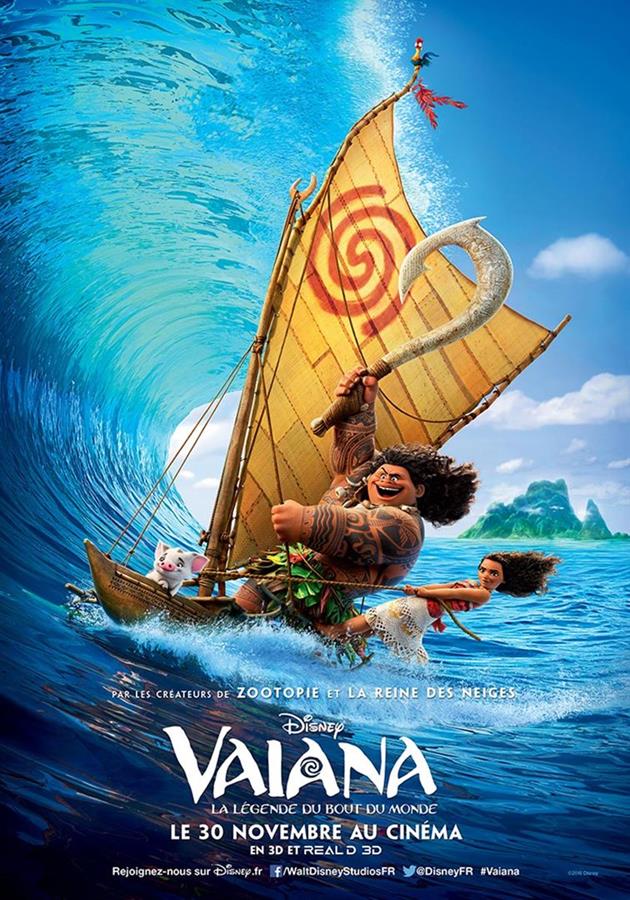 Affiche du film d'animation Vaiana, la légende du bout du monde