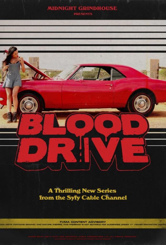 Affiche accrocheuse de la série Blood Drive