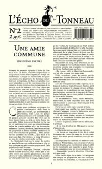 Le Club Diogène : L'Écho du Tonneau : Une Amie Commune Numéro de l'Écho du Tonneau 2 [2008]